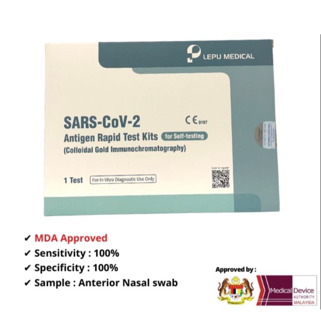 LEPU Medical Covid-19 RTK Test Kit (Nasal Swab) Made in Malaysia