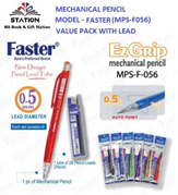 Faster Easy Grip Mechanical Pencil 0.5mm Value Pack With Lead