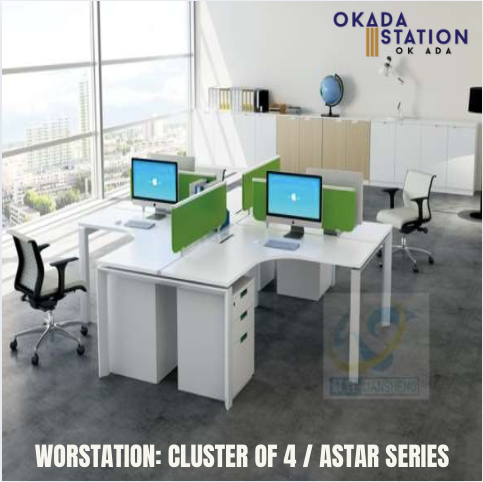 WORKSTATION CLUSTER OF 2 PAX / CLUSTER OF 4 PAX / ASTAR SETIES / TABLE TOP PANEL