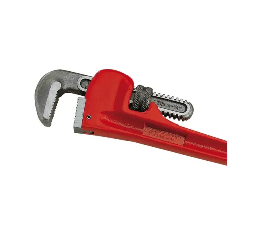 Facom Pipe Wrench, 350 mm Overall, 60mm Jaw Capacity 134A.14