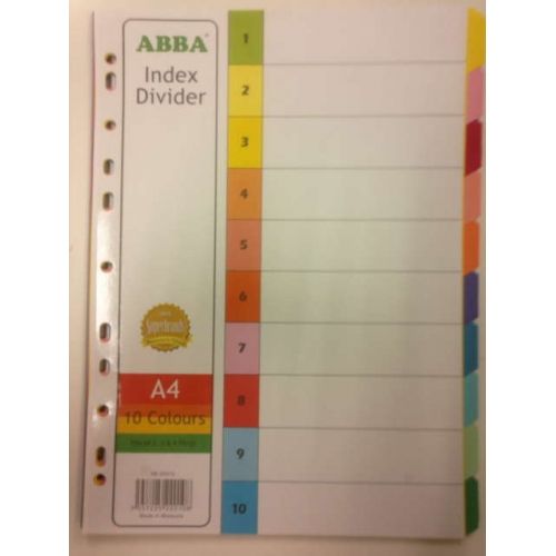 ABBA Index Divider 10 Colours