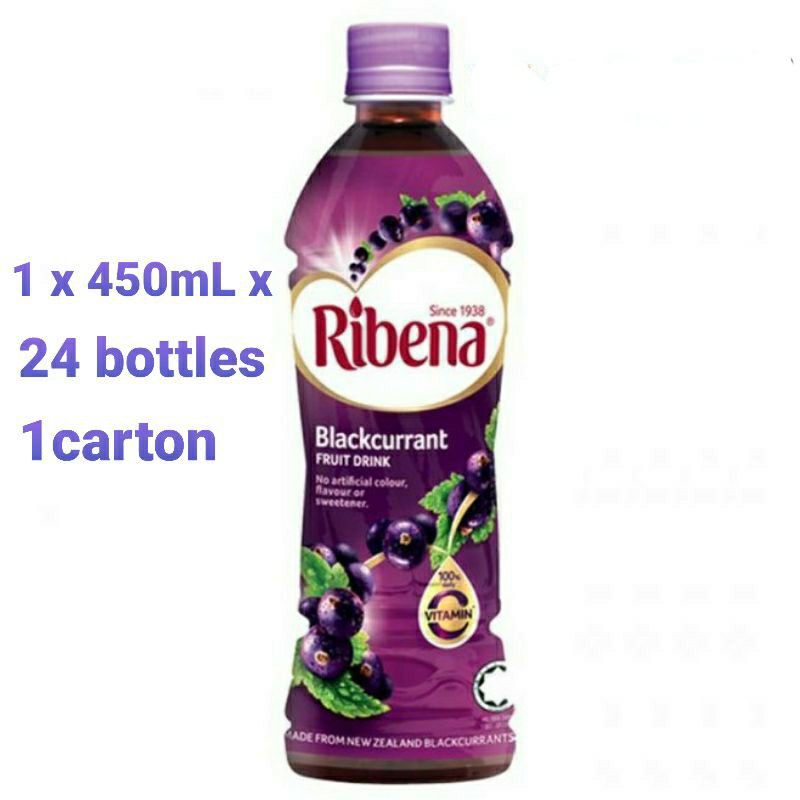 Ribena *Ribena Blackcurrant Fruit Drink Regular 450ml (24 x 450ml) 1 Carton