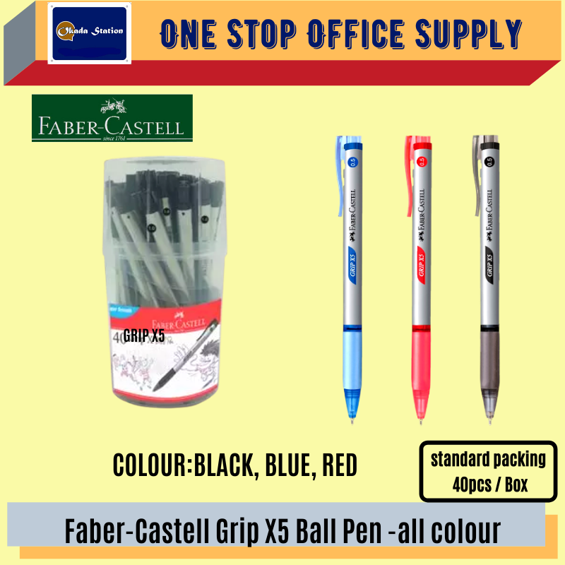 FABER CASTELL GRIP X5 BALL PEN / Faber-Castell / Grip X5 / Ball Pen / Ball Pen / Faber Castell Grip X5 Ball Pen #black #red #blue