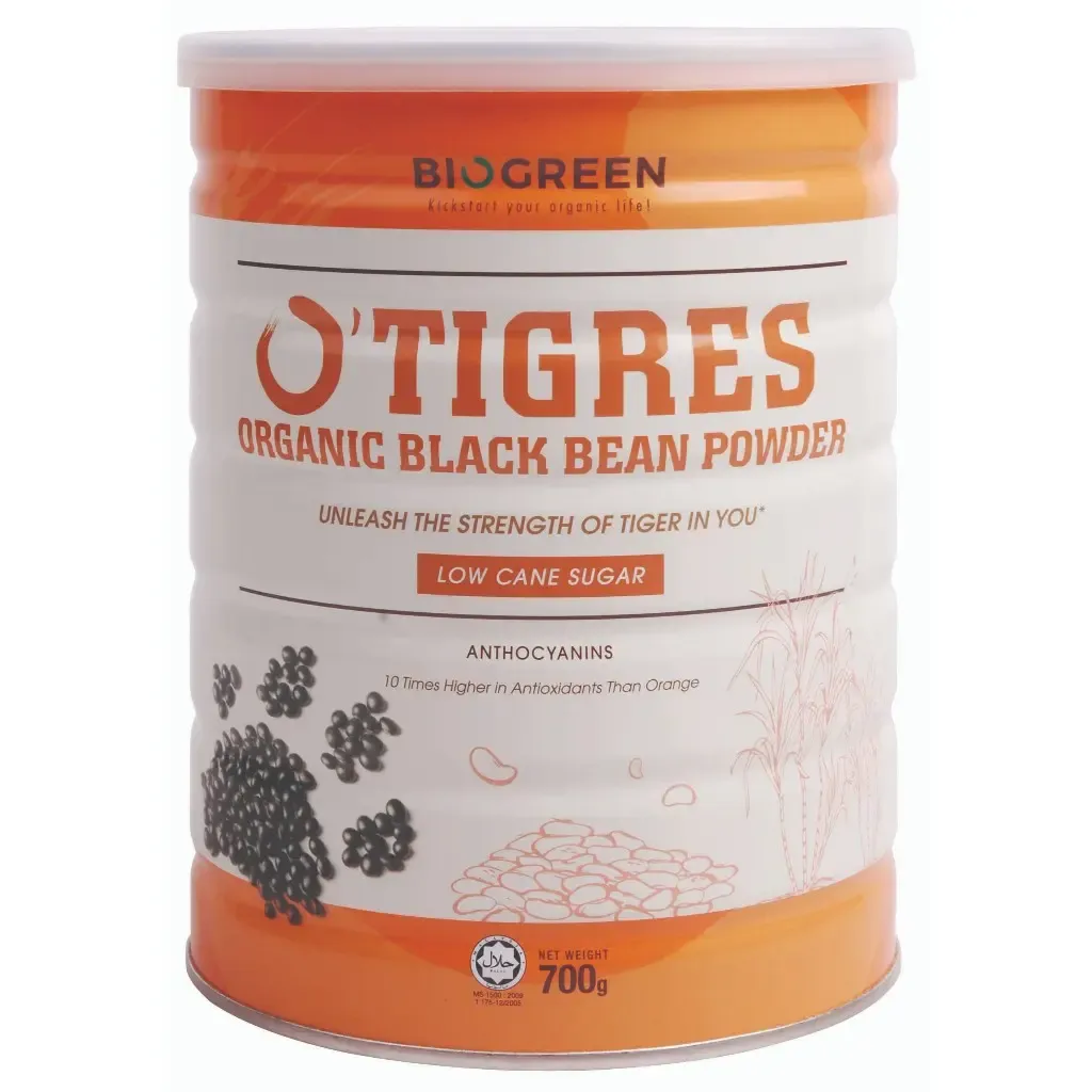 Biogreen O'Tigres (Low Cane Sugar) Organic Black Bean Powder 700g