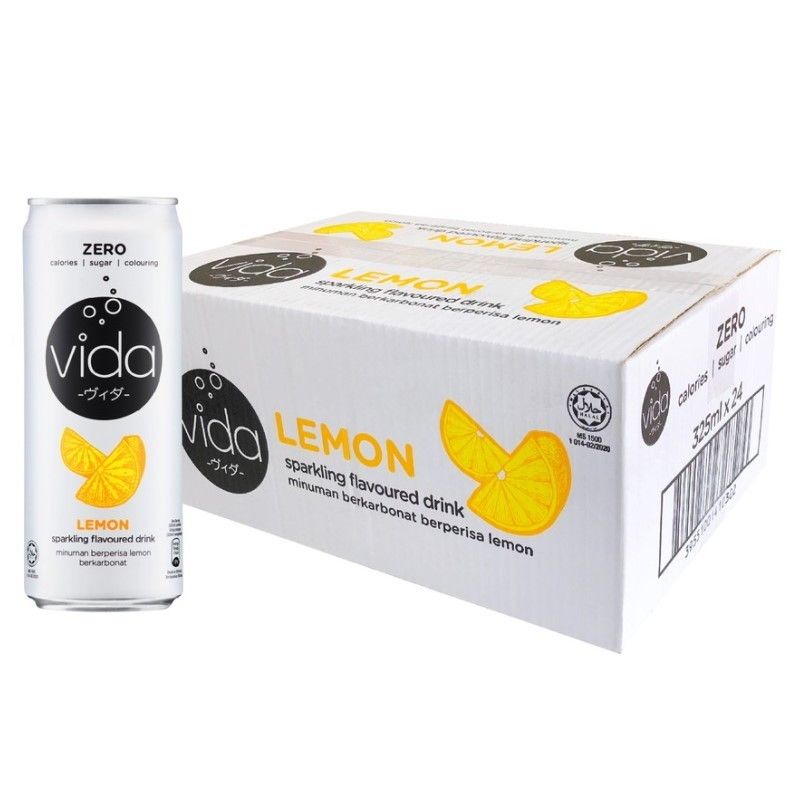 Vida Zero Sparkling Drink Lemon 24 x 325ml