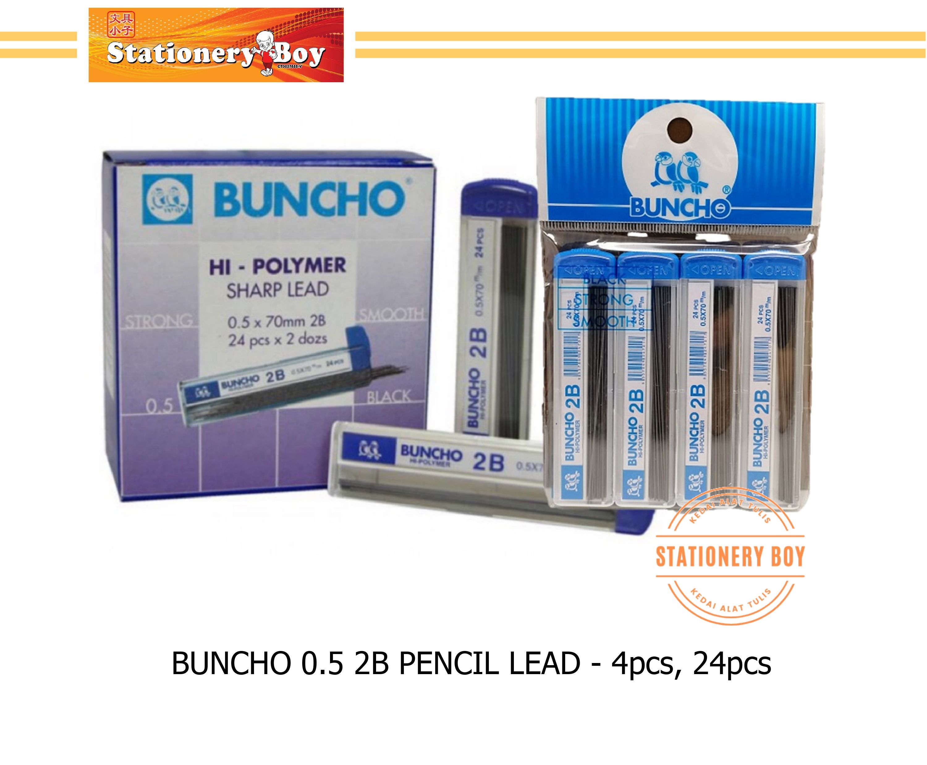 BUNCHO 2B Pencil Lead 0.5MM / Mata Pensel
