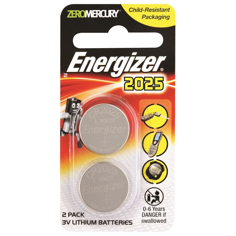 ENERGIZER ALKALINE BATTERY CR2025 (2PCS) / Energizer / Energizer CR2025/ Battery / Alkaline Battery / CR2025 / Energizer Alkaline Battery