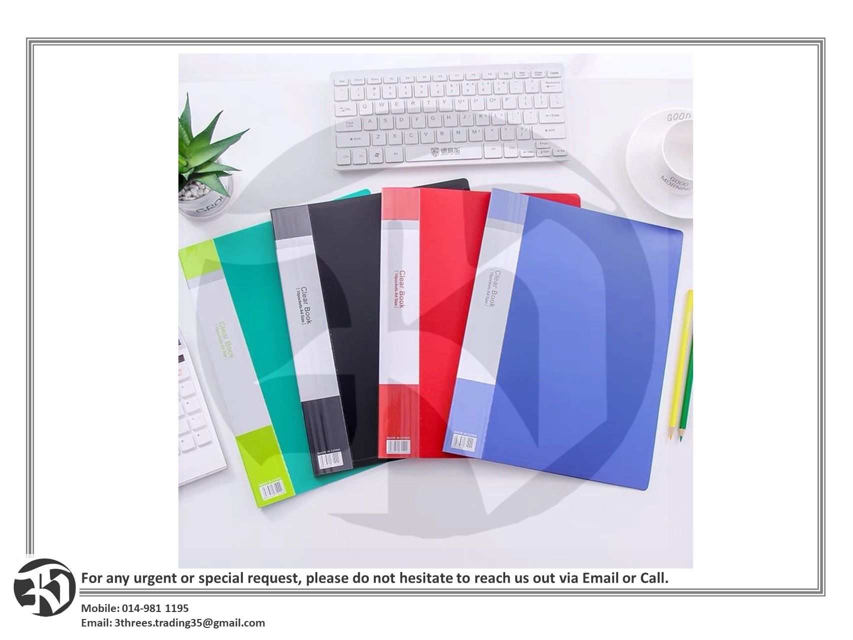 Clear Holder File A4 (10-100 Pockets)