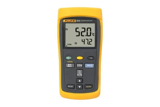 Fluke 52-2 FLUKE-52-2 50HZ Dual Input Thermometer (intl Version), 50hz Noise Rejection