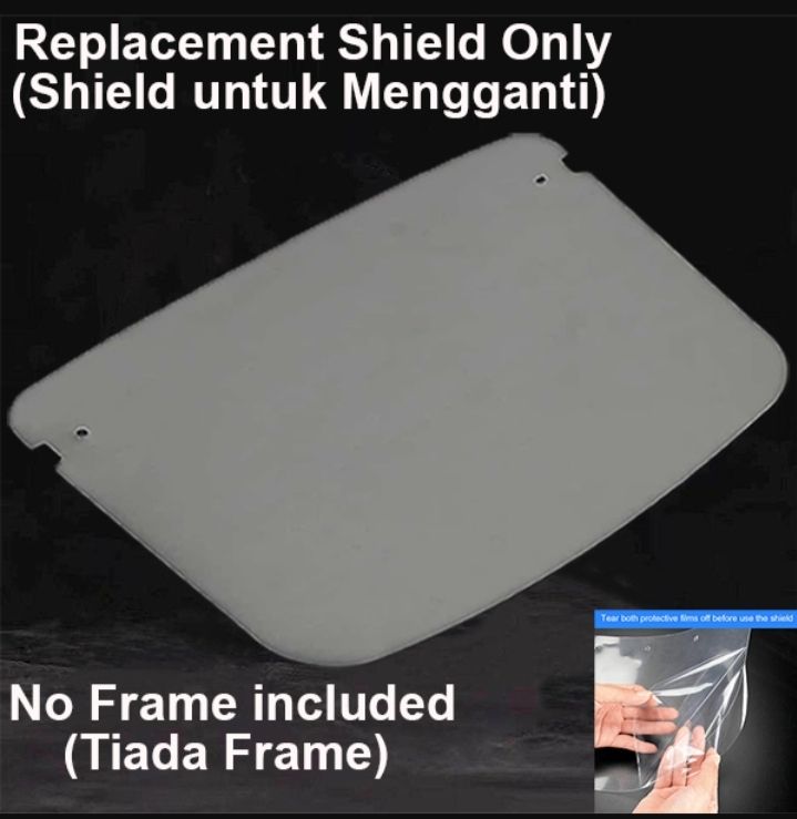 OCHA Replacement Glass Shield For Medical Face Shield Protector for Adult-