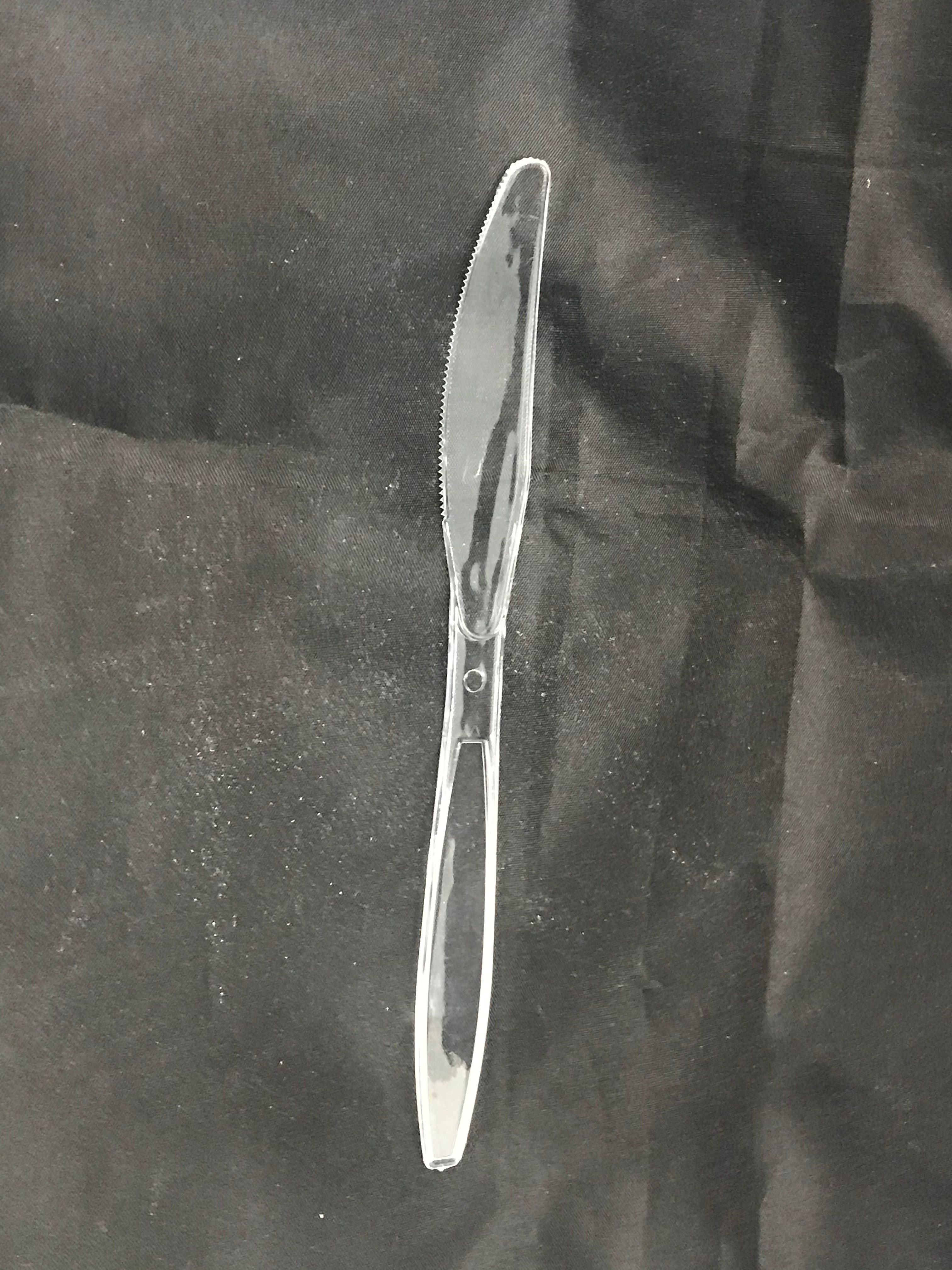 TLH 7" PLASTIC CLEAR KNIFE