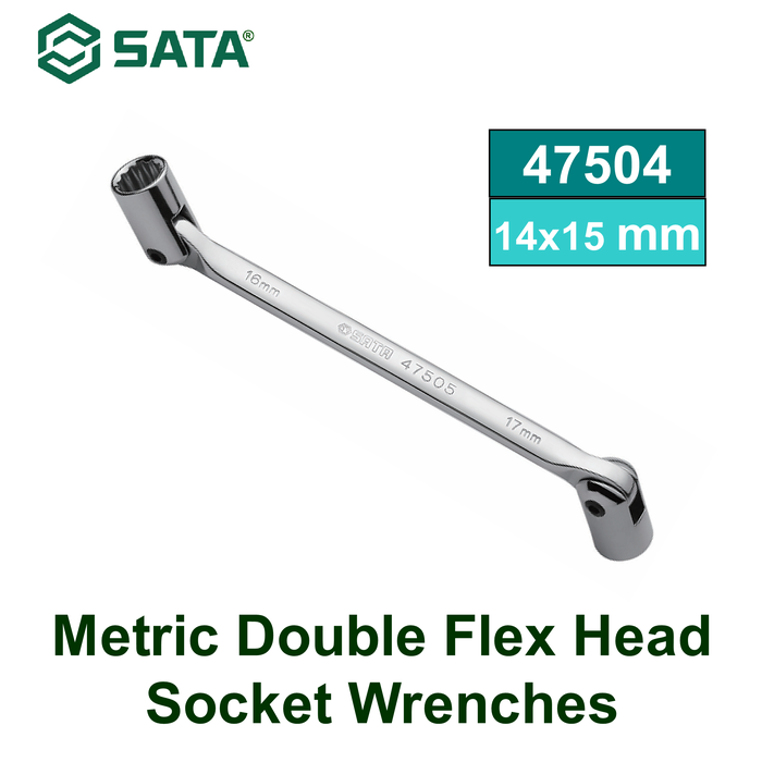 Sata FLEX HEAD SOCKET WRENCH 14 X 15MM