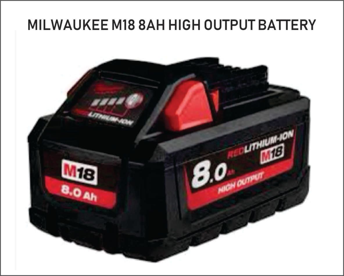 MILWAUKEE M18 8AH HIGH OUTPUT BATTERY