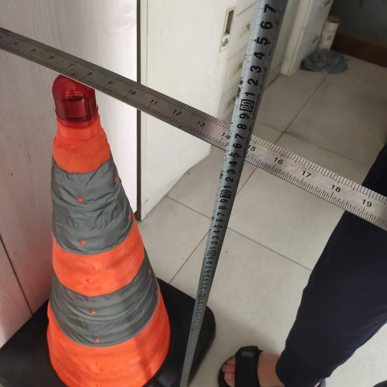 Collapsible Fabric traffic safety cone 75cm