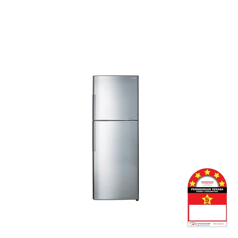 Geniune Malaysia SHARP 400L 2-DOOR FRIDGE SHP-SJ406MSS PETI AIS 2 PINTU