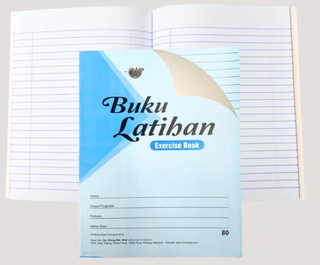 80 / 100 / 120 / 200 Pages F5 Blue / Green / Grey cover Buku Tulis Latihan / Exercise Note Book 3pcs 3pcs 0984 Blue SL 80 EM-SM-80