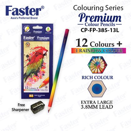 FASTER PREMIUM COLOUR PENCILS CP-FP385-13L 6BOX/PAC