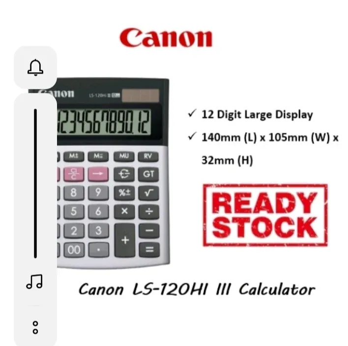 Canon LS-120Hi III Calculator - Practicality x Eco-friendly calculator