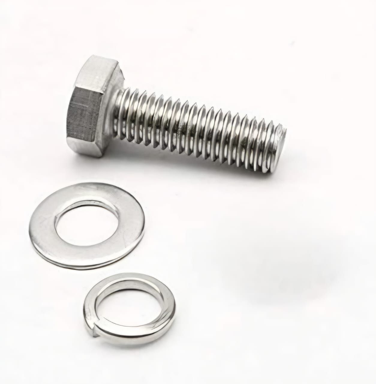 BOLT , SPRING & FLAT WASHER - M16 X 45mm HDG