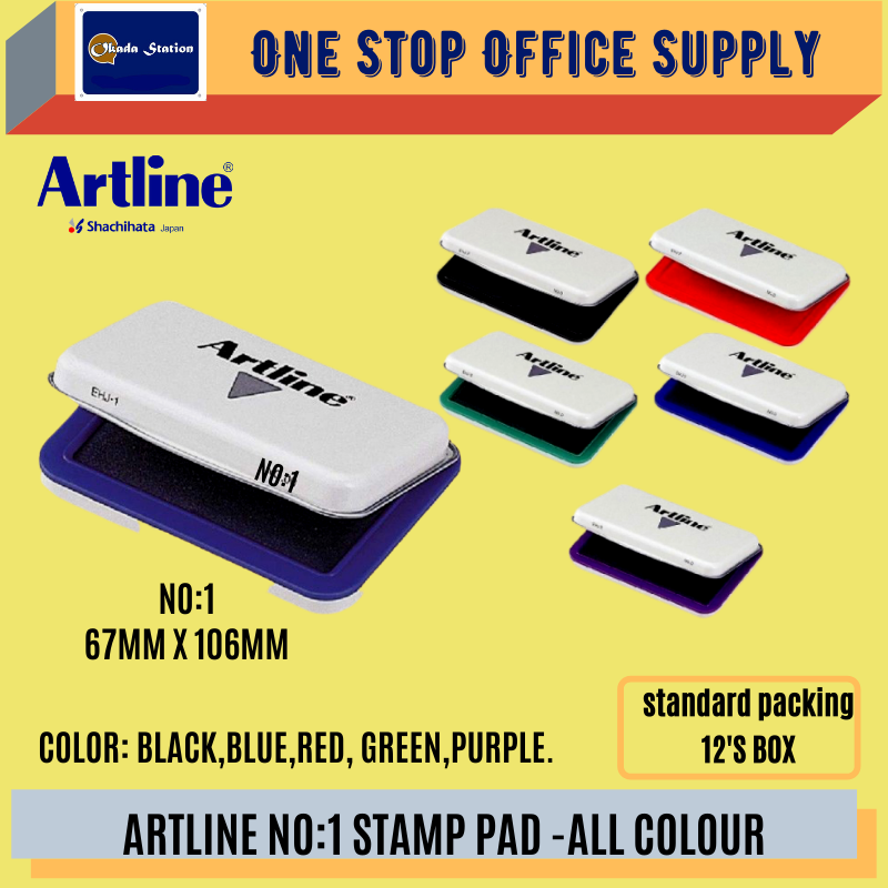 ARTLINE / STAMP PAD / NO:1 / 67MM X 106MM / ARTLINE STAMP PAD / PAD / ALL COLOUR /
