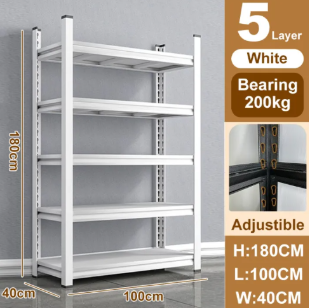 *100% Metal Boltless Rack 500KG (120W x 40D x 180H centimetre.)