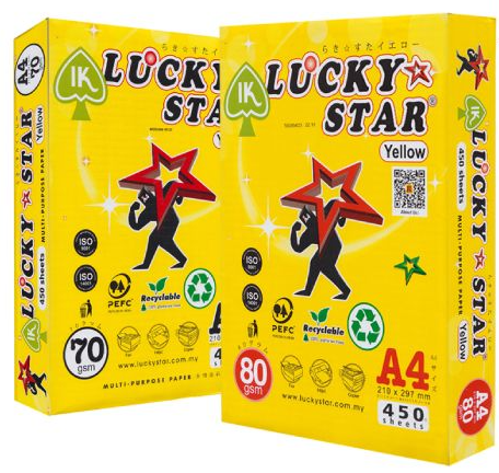 LUCKY STAR 80GSM A4 PAPER (450'S/500'S) / (30/50REAMS)