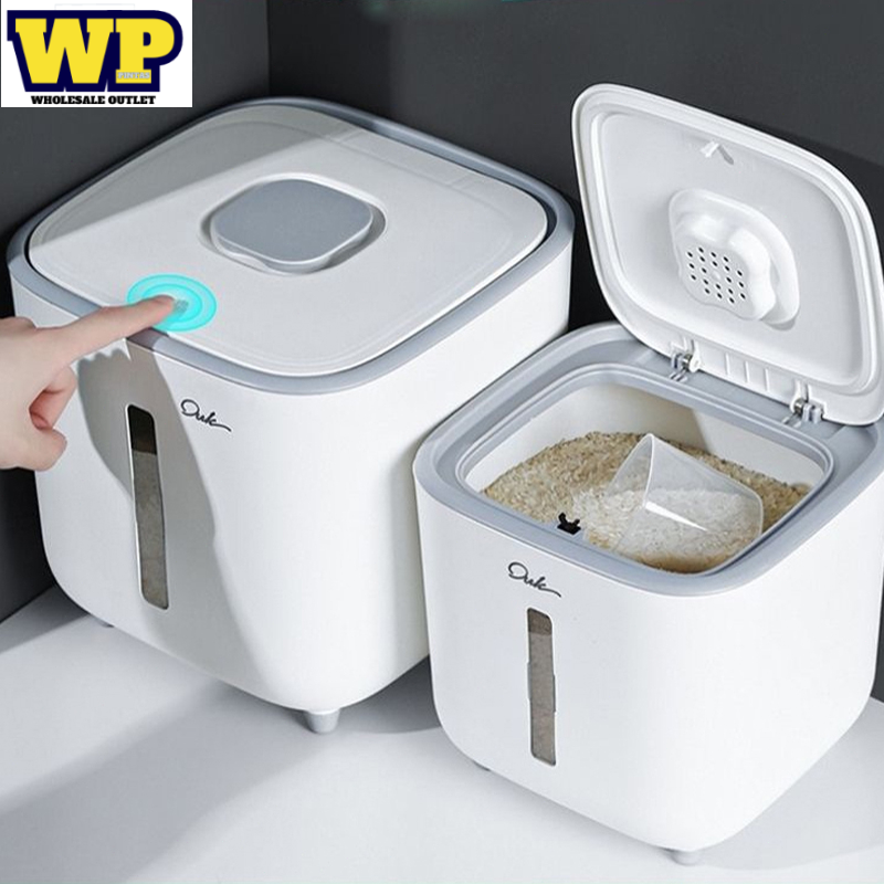 OK GIFT & SOUVENIRS: Storage Box Grain Container Household Cereal Rice Bucket Insect And Moisture Proof Sealed Kitchen Organizer