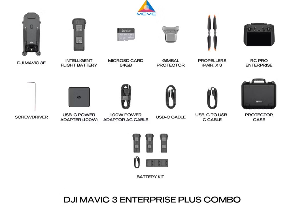 Drone DJI Mavic 3E Plus Combo Enterprise (256GB Memory) - Your Everyday Commercial Drone