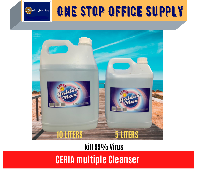 CERIA Golden Max Multiple Cleanser 10litre/5litre (Kill 99% Virus) /MAX /Cleanser /liquid /cleaner liquid /disinfection /kill virus/CERIA Golden Max Multiple Cleanser