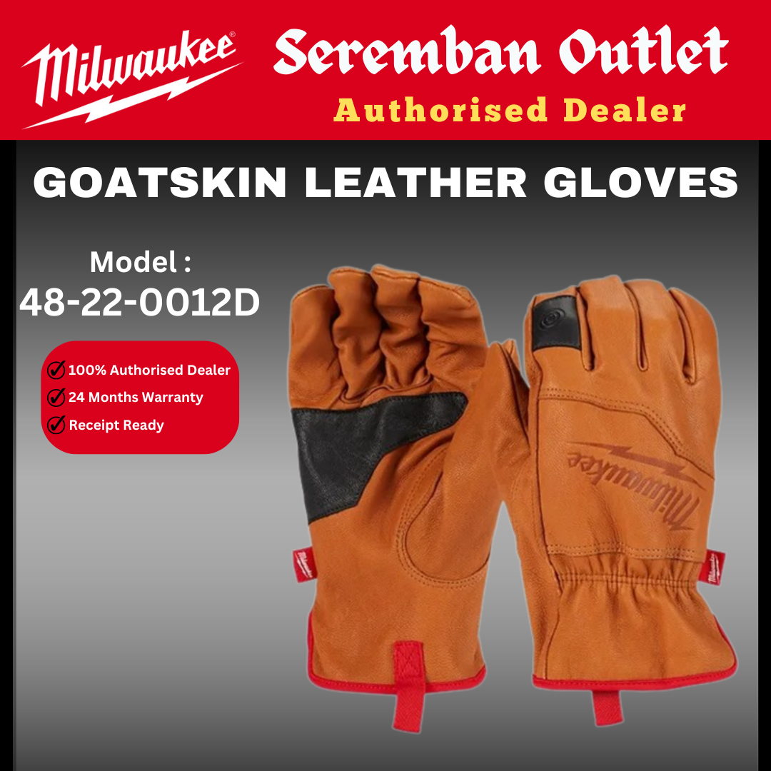 Milwaukee Goatskin Leather Gloves / Milwaukee Gloves / 48-73-0012D / Milwaukee Leather Gloves