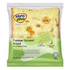 Mighty White Bread Pandan Coconut Slice Bread 70G