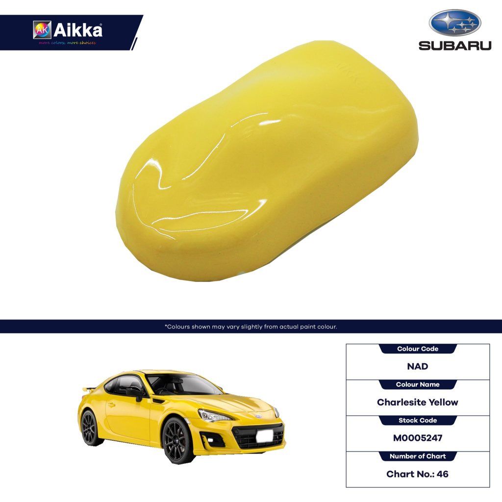 AIKKA SUBARU NAD - CHARLESITE YELLOW M0005247 2K PAINT