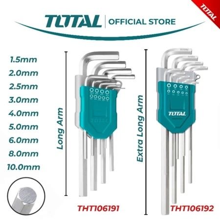 Total Hex Key (9 Pcs) THT106191/THT106192
