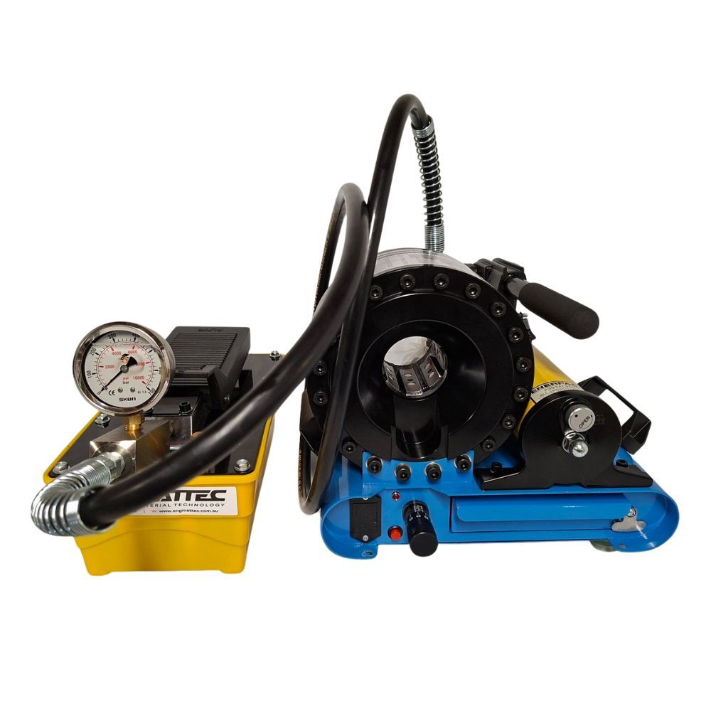 CRIMPING HEAD FOR ENERPAC HYDRAULIC FOOT PUMP COMPLETE WITH HYDRAULIC HOSE