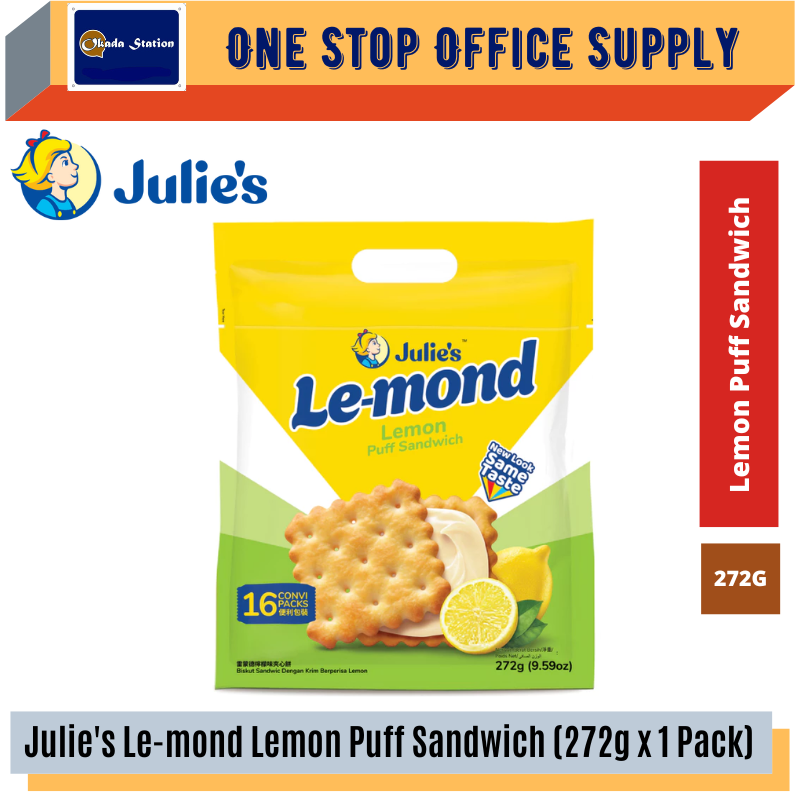 JULIE'S LE-MOND LEMON PUFF SANDWICH 272G / Julie's / Biscuit / Lemon Puff Biscuit / Julie's Le-mond Lemon Puff Biscuit
