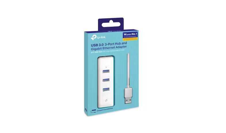 TP-Link USB 3.0 3-Port Hub & Gigabit Ethernet Adapter 2 in 1 USB Adapter