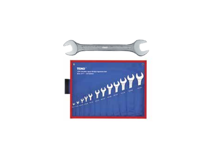 Temo 12Pc Industrial Double Open Ended Spanner Set (6x7 - 30x32mm)