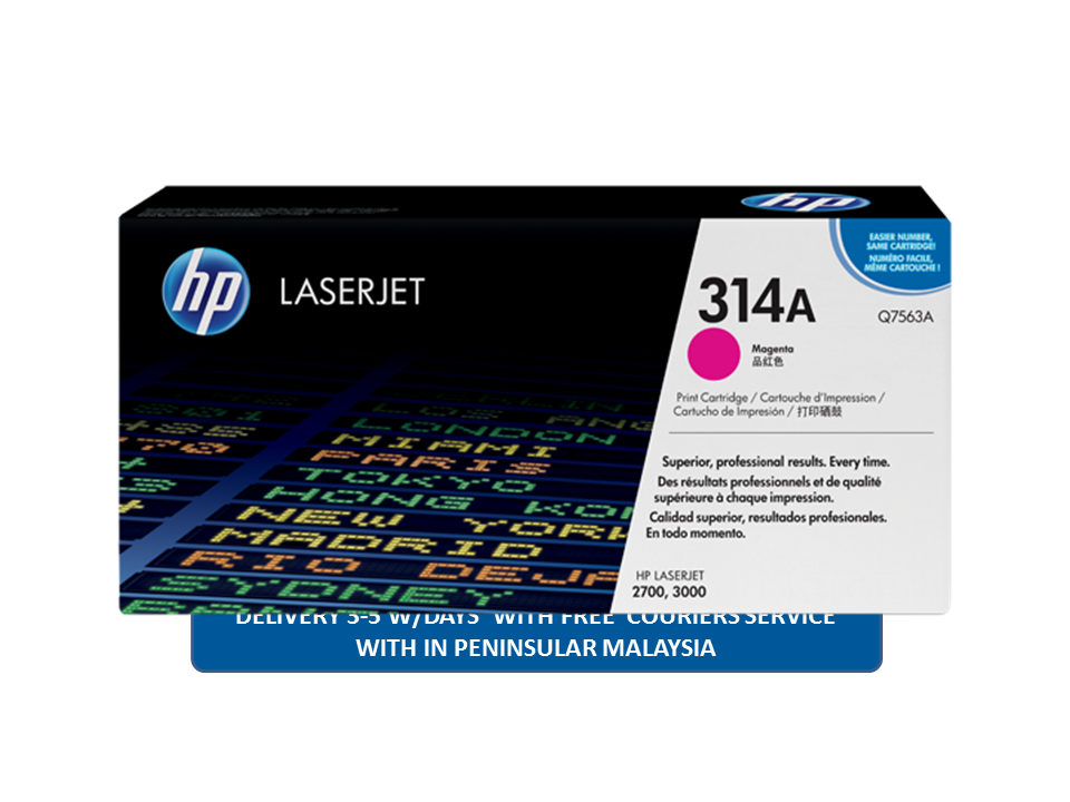 HP 314A Magenta Original LaserJet Toner Cartridge, Q7563A
