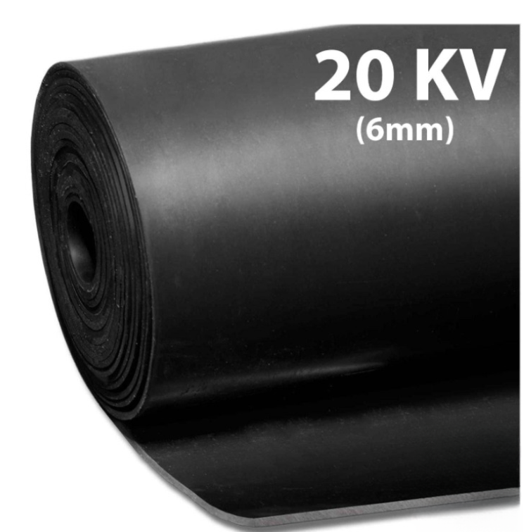 RUBBER MAT INSULATION ELECTRICAL SAFETY RUBBER INSULATION MATS 20KV (6MM X 1M X 10M) SWITCHBOARD DIELECTRIC MATTING NON CONDUCTIVE ROLL CLASS 2