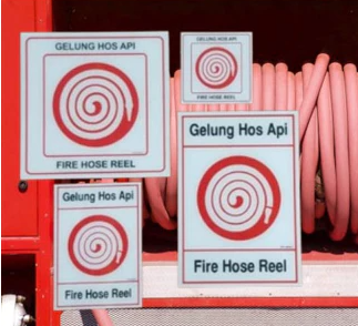ire Hose Reel Acrylic Sign Plate (B) A4 Size 210mm x 297mm x 2mm