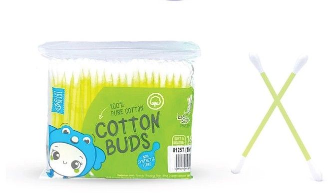 Beeson 100% Soft Putik Telinga Bayi /Double Head Cotton Buds Disposable Cotton Swabs 3pcs 4318 1 / 8125 0 / 81130 81256 Green 5pcs SL-81250-KK