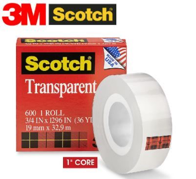 3M Scotch Transparent Tape 600 36yds