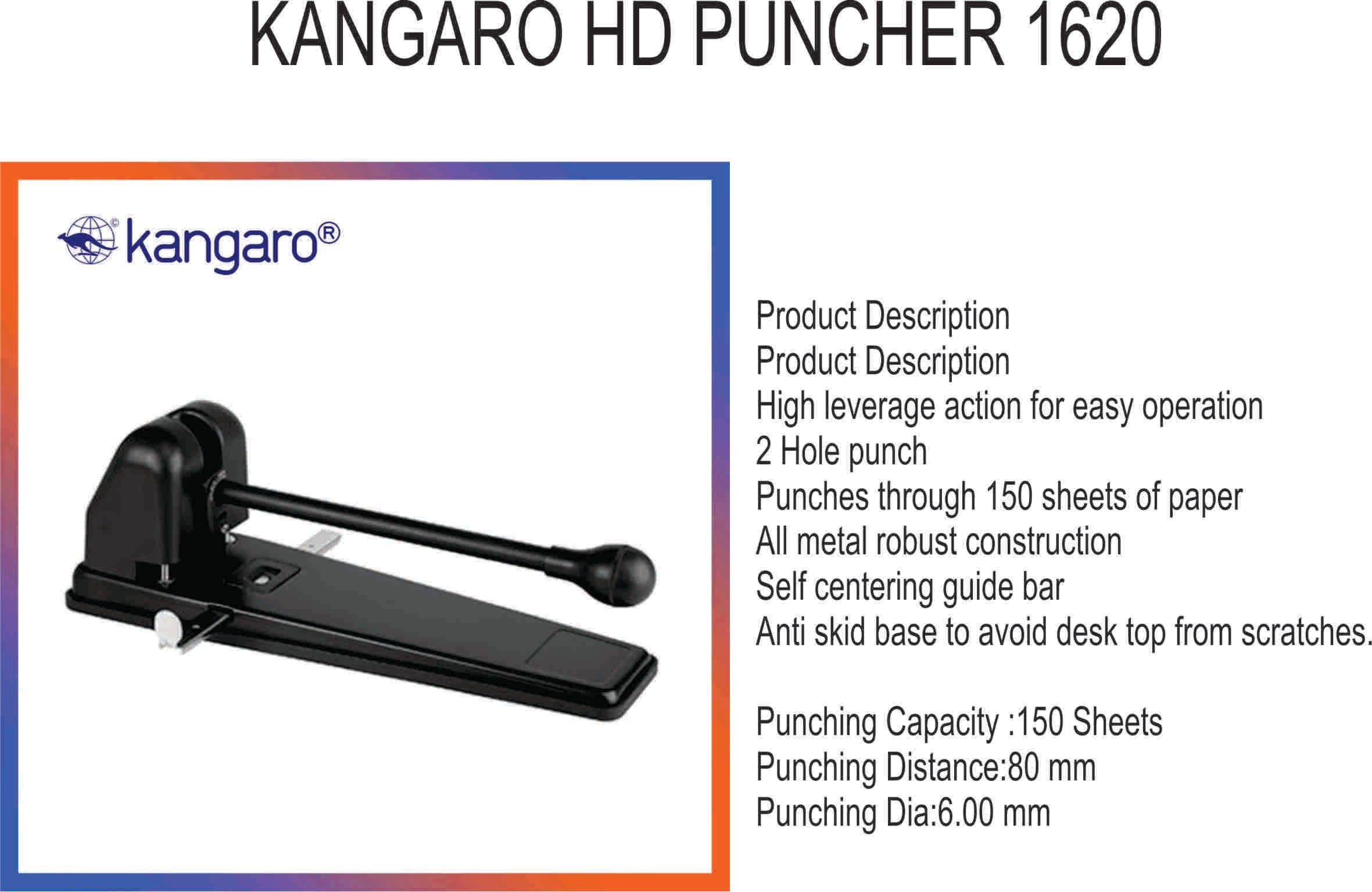 KANGARO 2 Hole Puncher 1620 鈥�Heavy Duty