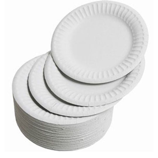 Paper Plate 7" White 100 pcs per pkt