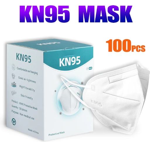100PCS WITH BOX KN95 Mask Face 5 ply Protection KN95 Mask Washable