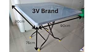 3x3 3V Folding table meja lipat plastic