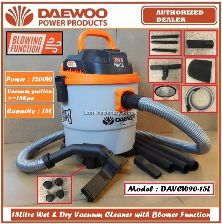 Wet & Dry Vacuum with Blower Function 1200W DAVCW90-15L - KOREA Technology