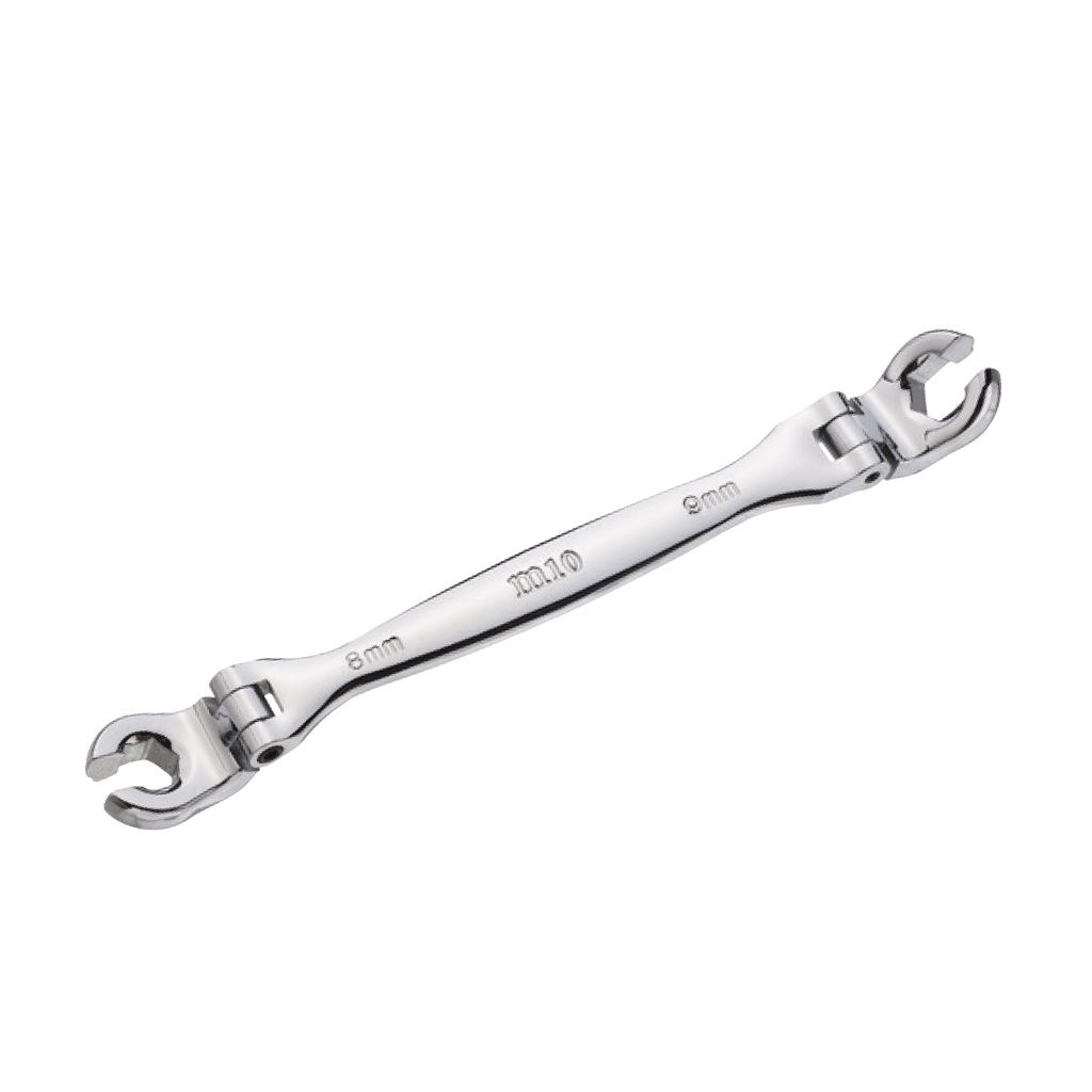 M10 DOUBLE END FLEXIBLE FLARE NUT WRENCH - MM - 8 X 9 , 10 X 11 , 12 X 13 , 12 X 14 , 14 X 17 , 17 X 19