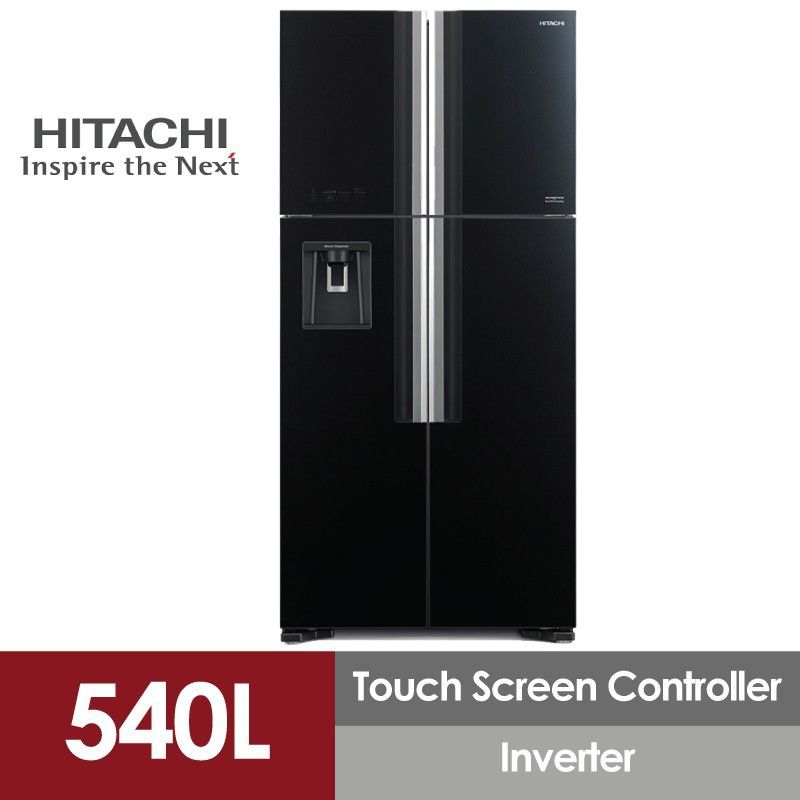 Hitachi *Hitachi Big French 4 Door Refrigerator R-W720P7M-GBK (540L)