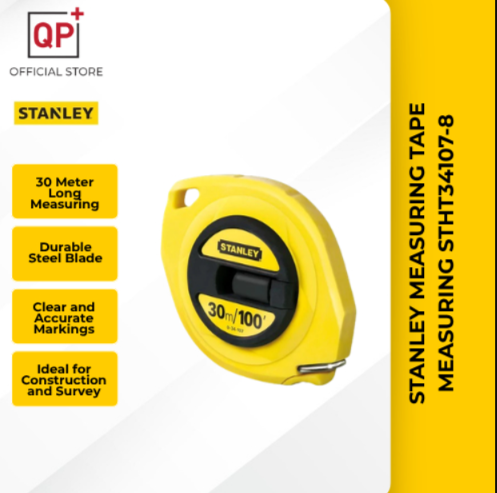 STANLEY STEEL LONG MEASURING TAPE MEASURING 30METER/100 STHT34107-8 l PITA PENGUKUR l 卷尺-